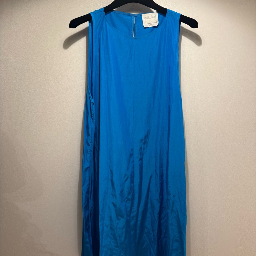 Blue Sleeveless Mini Dress
